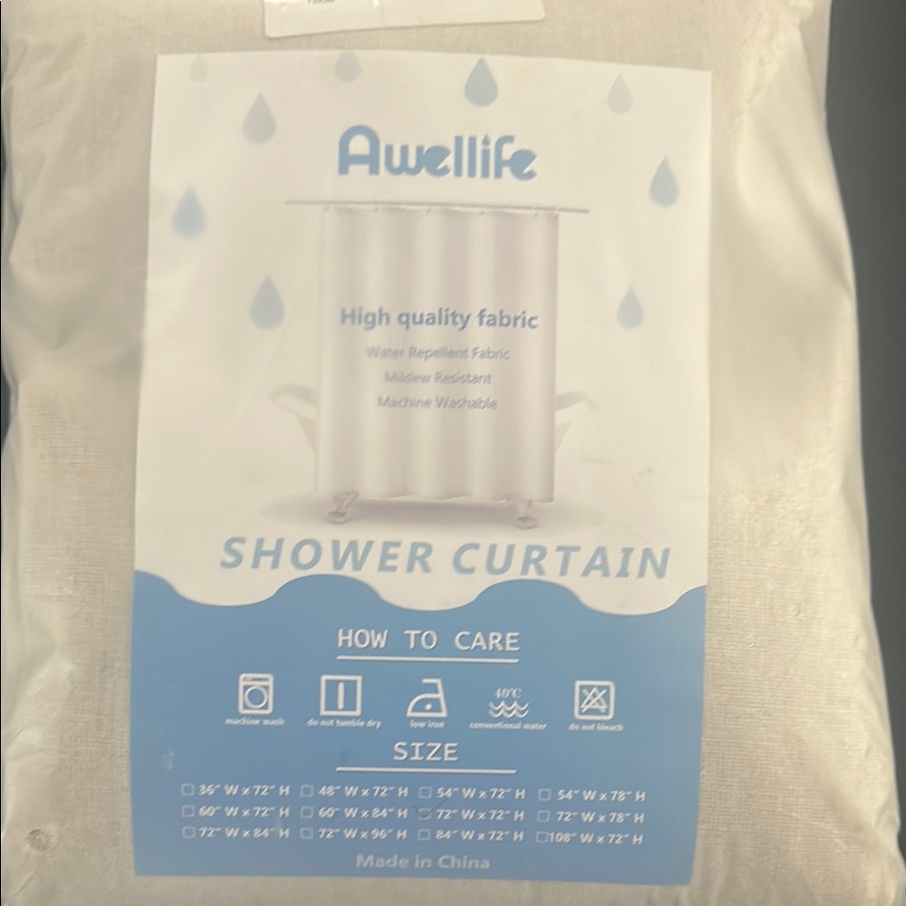 White Shower Curtain